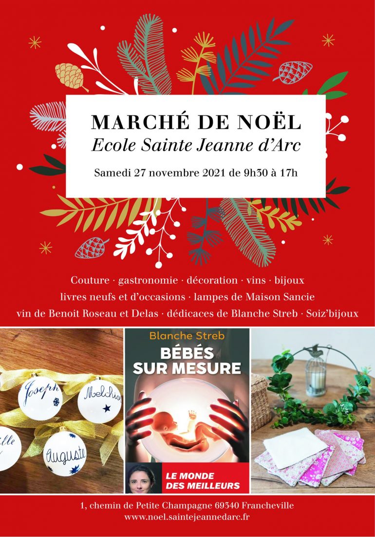 Marché de Noël 2021 Ecole Sainte Jeanne d’Arc (Francheville) le 27