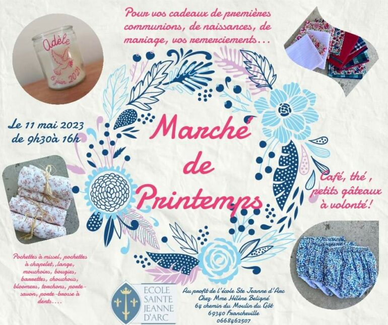 Marché de Printemps de l'Ecole Sainte Jeanne d'Arc (Francheville) le 11