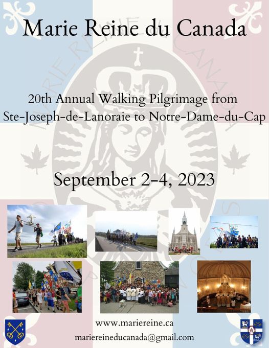 20è Pèlerinage Marie Reine du Canada les 2, 3 et 4 septembre Riposte